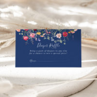 Boho Multicolor Wildflower Diaper Raffle Ticket
