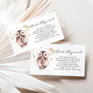 Boho Mummy and Baby Owl Book Request Card