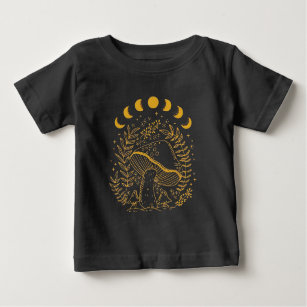Boho Mushroom, Hippie Mushroom, Mystic Moon Baby T-Shirt