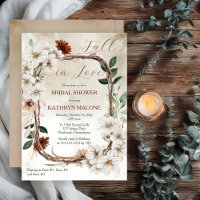 Boho Muted Fall Floral Fall in Love Bridal Shower