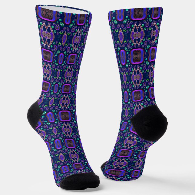 Boho My Treasure 0 Pattern Socks (Angled)