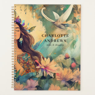 Boho Mystic Spiritual Woman Illustration Planner
