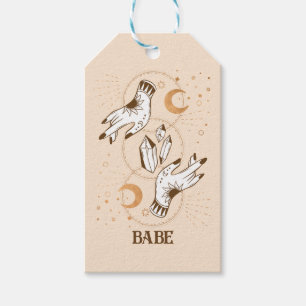 Boho Mystic Tarot Celestial Bachelorette Gift Tags