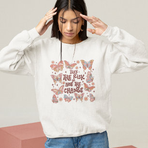 Boho Mystical Gifts With Vintage Butterflies Sweatshirt