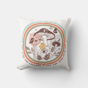 Boho Mystical Mushrooms Cushion