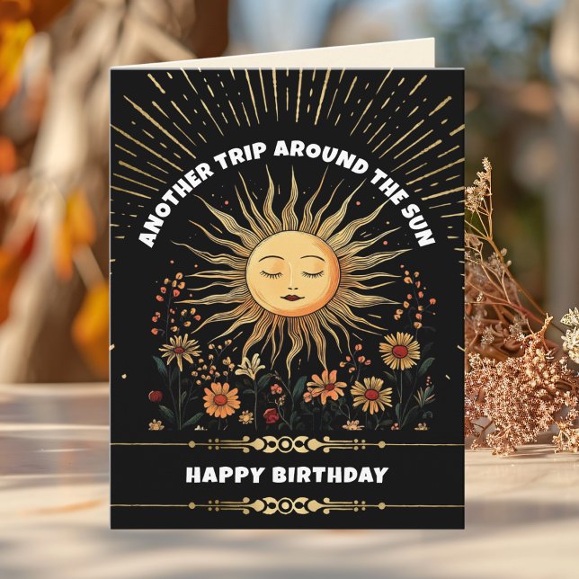 Boho Mystical Sun Birthday  Card (Creator Uploaded)
