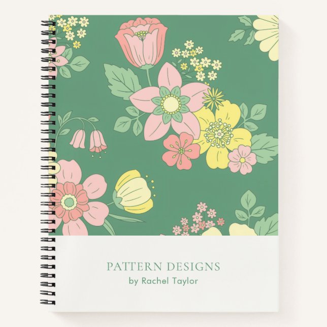 Boho Nature Floral  Notebook (Front)