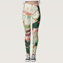 Boho nature lovers floral pattern Leggings