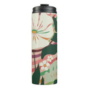 Boho nature lovers floral pattern thermal tumbler
