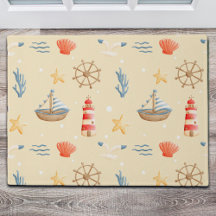 Boho Nautical Boat Lighthouse Pattern