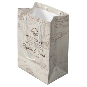 Boho Nautical Destination Wedding Welcome Medium Gift Bag