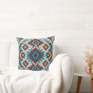 Boho Navajo Tribal Throw Pillow