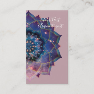 Boho Nebula Bloom Mandala Design Appointment Card