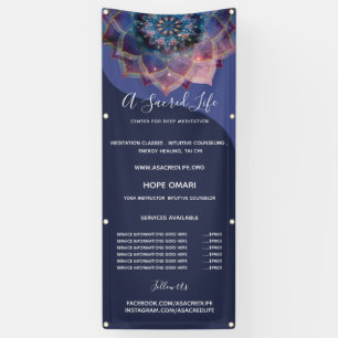 Boho Nebula Bloom   Mandala Design Banner