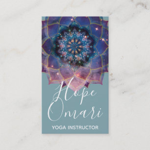 Boho Nebula Bloom   Mandala Design Business Card