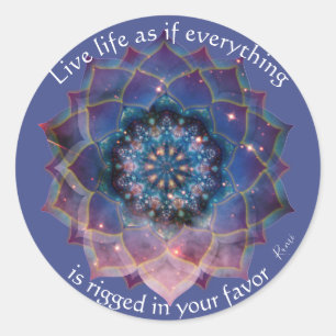 Boho Nebula Bloom Mandala Design Classic Round Sticker