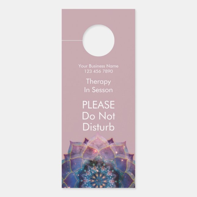 Boho Nebula Bloom | Mandala Design Door Hanger (Front)