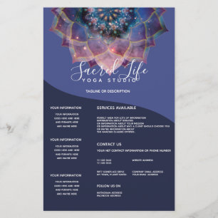 Boho Nebula Bloom Mandala Design Flyer
