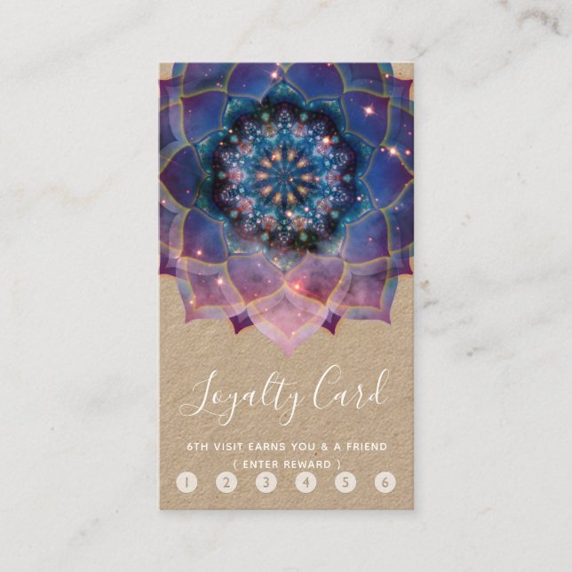 Boho Nebula Bloom | Mandala Design Loyalty Card (Front)