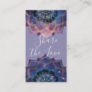 Boho Nebula Bloom Mandala Design Referral Card