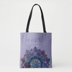 Boho Nebula Bloom Mandala Design Tote Bag