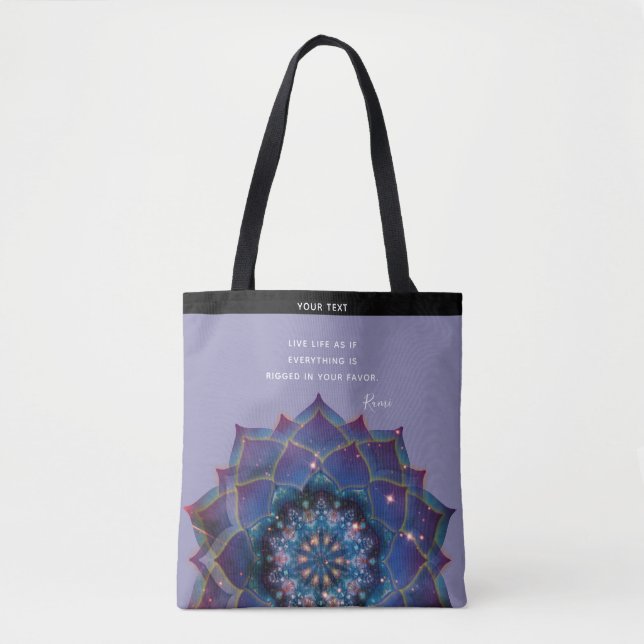 Boho Nebula Bloom | Mandala Design Tote Bag (Front)
