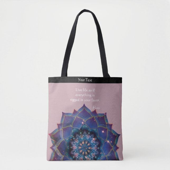 Boho Nebula Bloom | Mandala Design Tote Bag (Front)