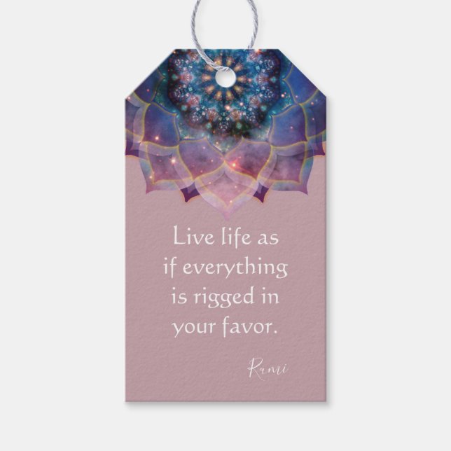 Boho Nebula Mandala, Mystical Gift Tags (Front)