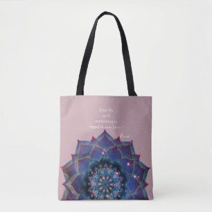 Boho Nebula Mandala, Mystical Tote Bag