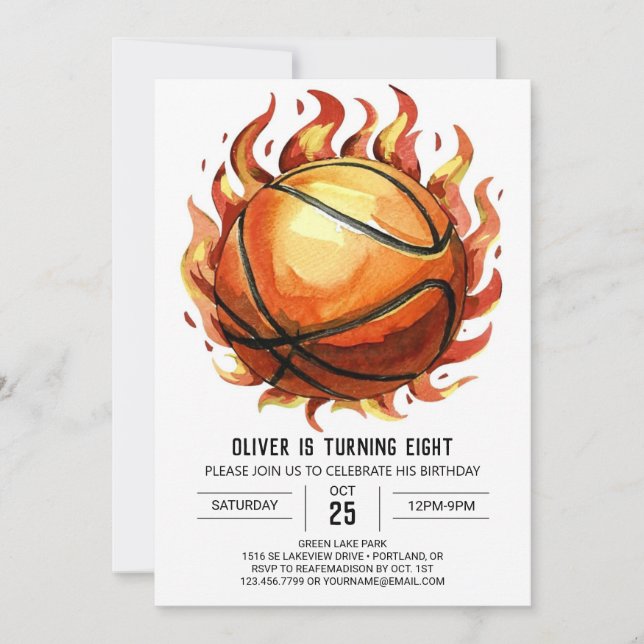 Boho Net Pastel Basketball Birthday  Invitation (Front)