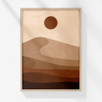 Boho Neutral Abstract Landscape Desert Wall Art
