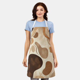 Boho Neutral Apron – Modern Minimalist Pattern