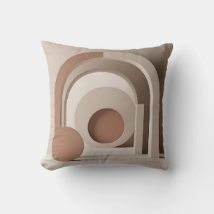 Boho Neutral Arch Geometric Modern Cushion
