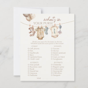 Boho Neutral Baby Clothes What in your Purse Game