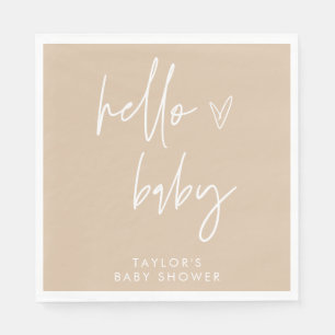 Boho Neutral Baby Shower Paper Napkin Boho Decor