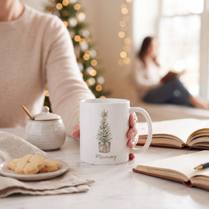 Boho Neutral Christmas Tree Mummy Mug