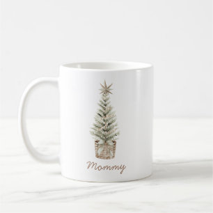 Boho Neutral Christmas Tree Mummy Mug