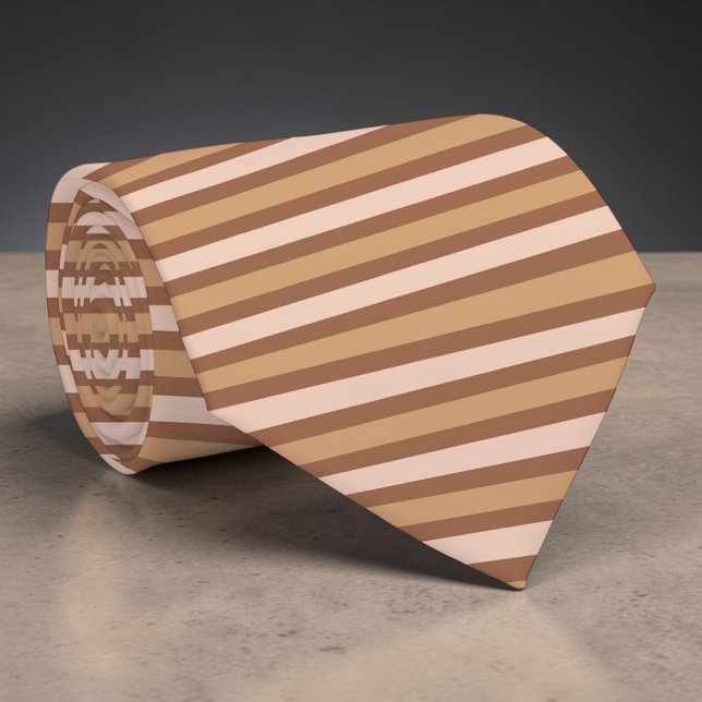 Boho Neutral Coloured Stripes Necktie (Creator Uploaded)