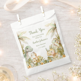 Boho Neutral Dinosaur Baby Shower Favour Bags