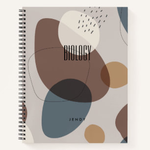 BOHO Neutral Earth Tones Subject Name Notebook