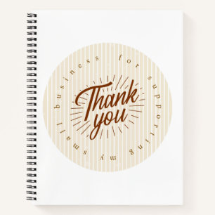 Boho Neutral Funny Notebook Journal thank you
