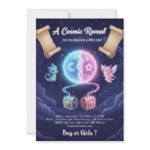 Boho Neutral Gender Reveal Invitation