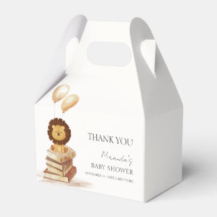 Boho New Chapter Wild Lion Balloon Baby Shower Favour Box