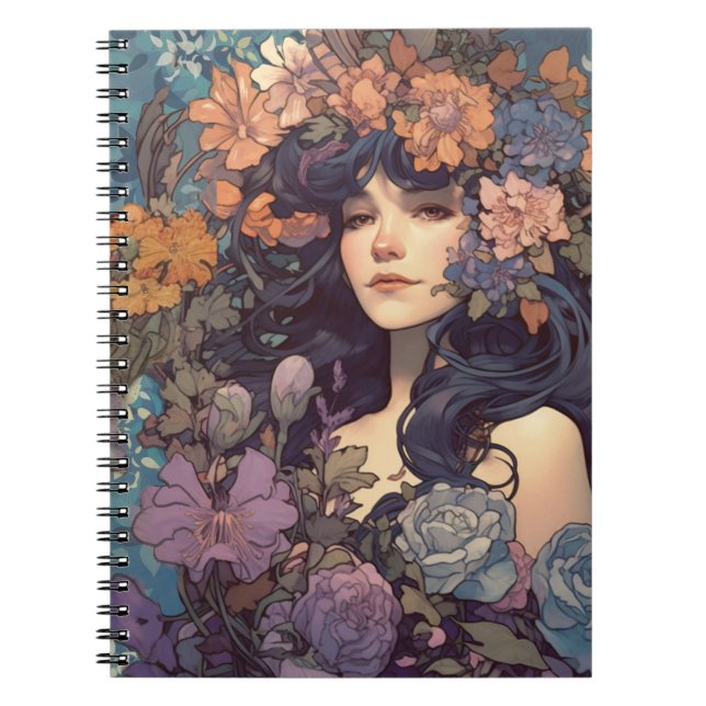 Boho Nouveau Pillow Notebook (Front)