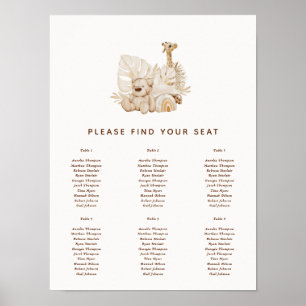 Boho Nursery Baby Shower Seating Chart