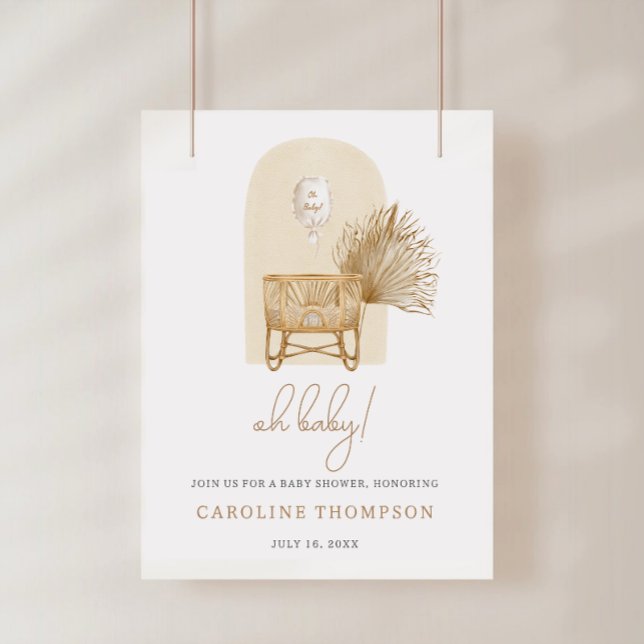 Boho Nursery Baby Shower Welcome Poster (Creator Uploaded)