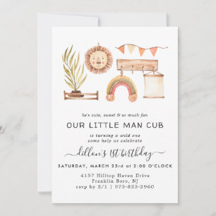 Boho Nursery Birthday Party Invitation