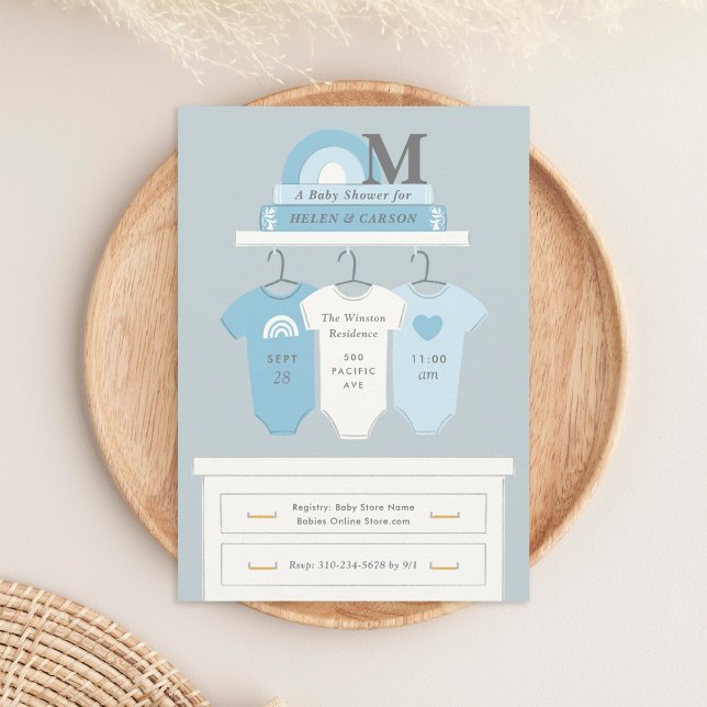 Boho Nursery Boy Baby Shower  Invitation (Creator Uploaded)