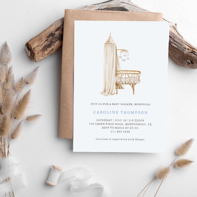 Boho Nursery Boy Baby Shower Invitation (Creator Uploaded)