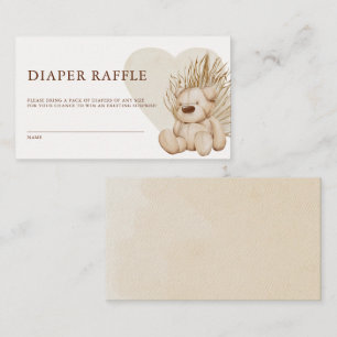 Boho Nursery Chic Baby Shower Diaper Raffle Enclosure Card